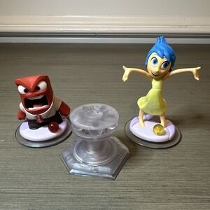 Disney Infinity 3.0 Inside Out Figures Lot - Joy, Anger, & Crystal